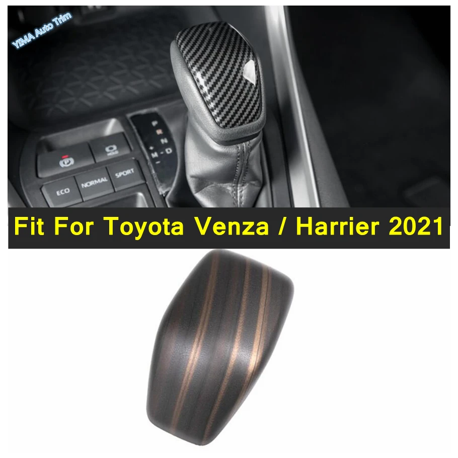 

Gear Shift Knob Head Lever Protection Cover Trim ABS For Toyota Venza / Harrier 2021 - 2023 Carbon Fiber Look Interior Refit Kit