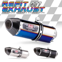 51mm universal motorcycle r77 modified exhaust pipe db killer silencer for pcx 125 150 c650gt tmx530 cb500