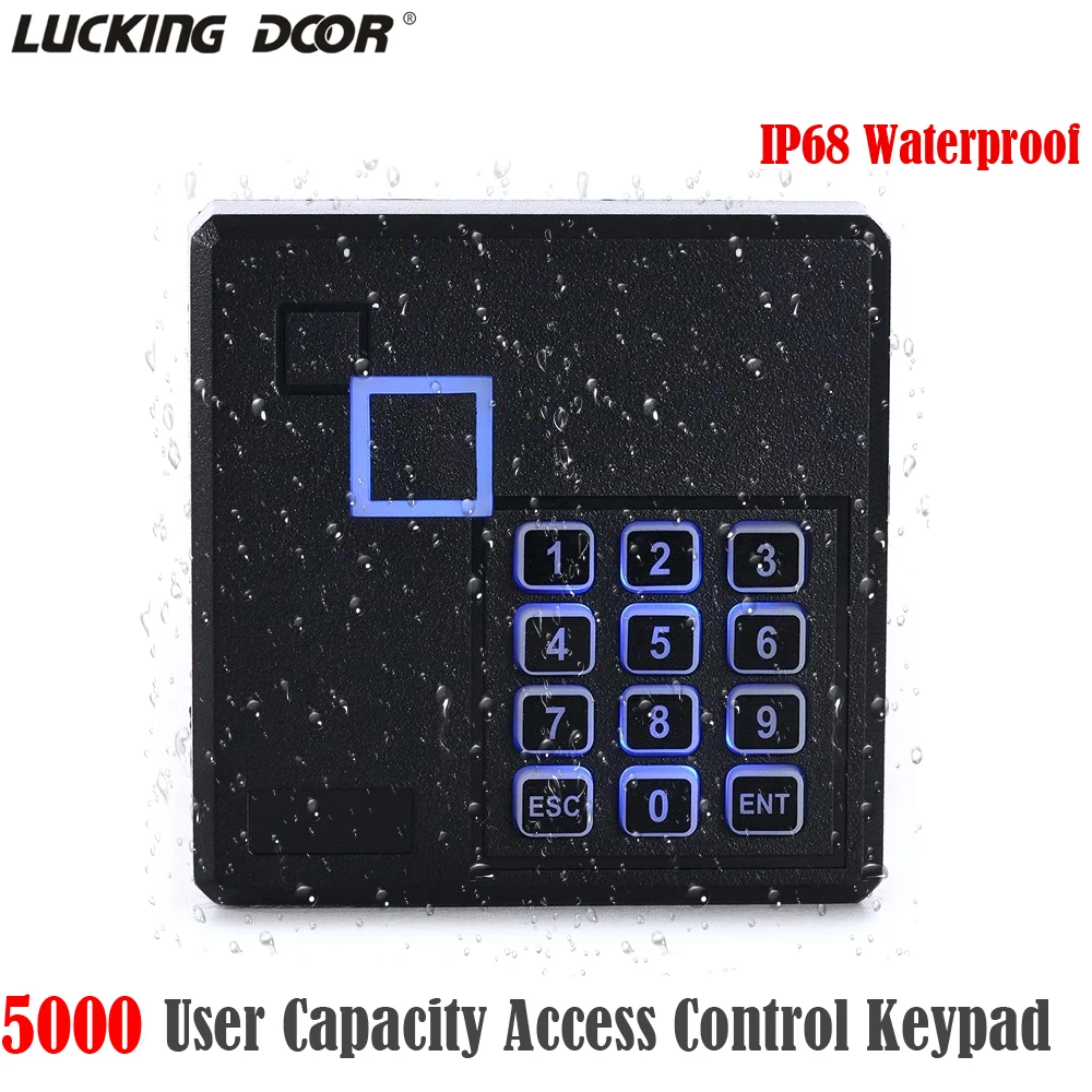 

IP68 Waterproof Backlight Keypad Access Control 125Khz 13.56Mhz RFID Access Controller Rfid Reader Magnetic Lock Opener 5000user