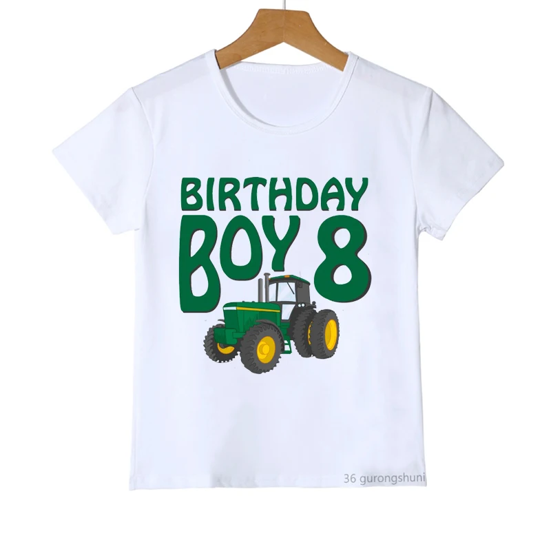 T-Shirt For Boys 2-13 Years Old Birthday Digital Printing Children'S Tshirt Fashion Toddler Tshirt For Children Birthday Clothes