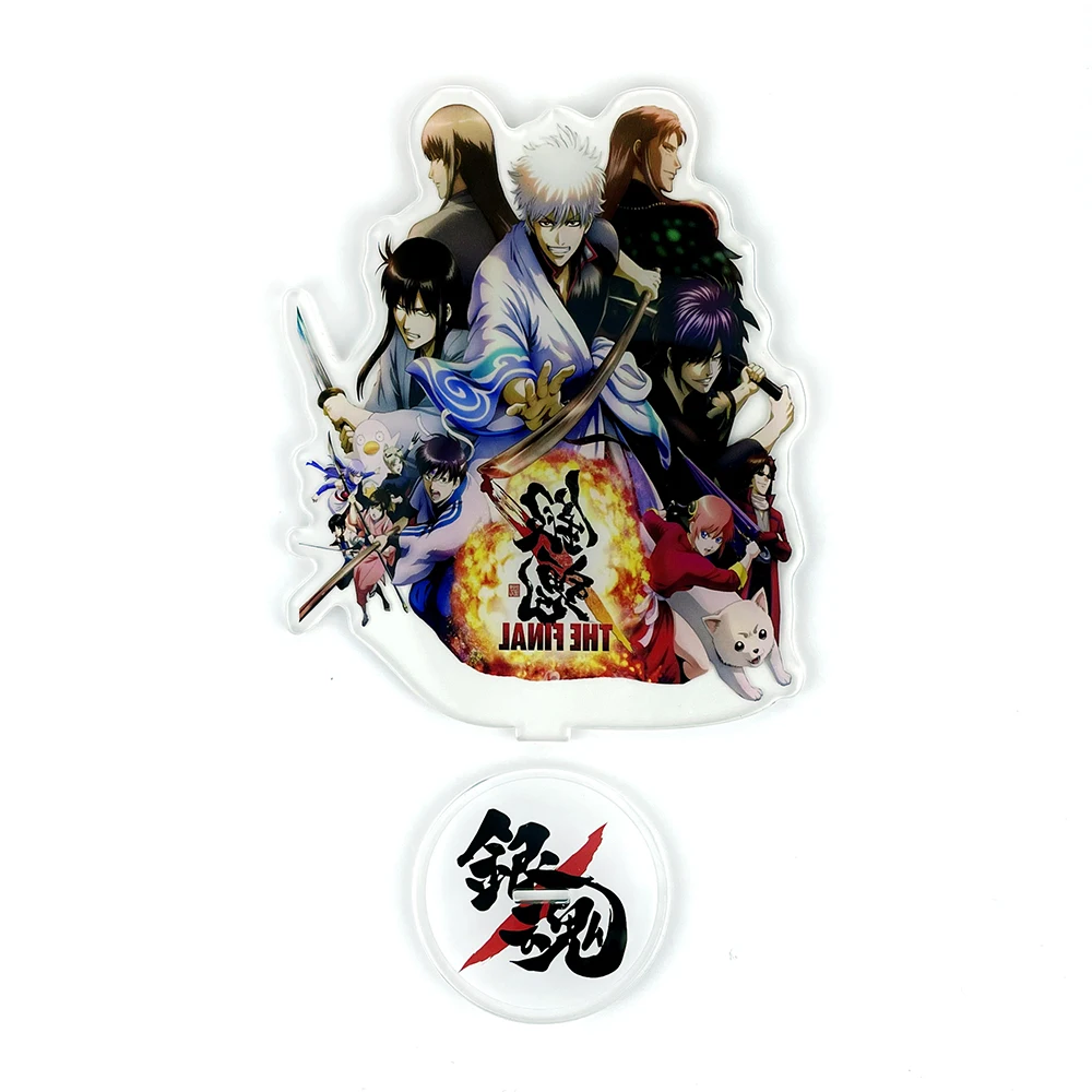 De Laatste Gintoki Kagura Shinpachi Katsura Kotarou Acryl Stand Figuur Model Houder Cake Topper Anime