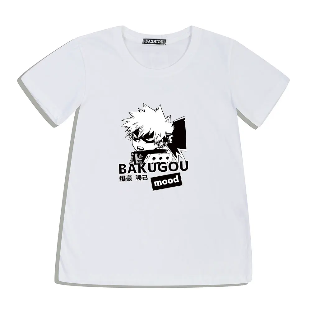 Harajuku Shirt Anime My Boku No Hero Academia Katsuki Bakugou O-neck T-shirt Casual Funny Shirt