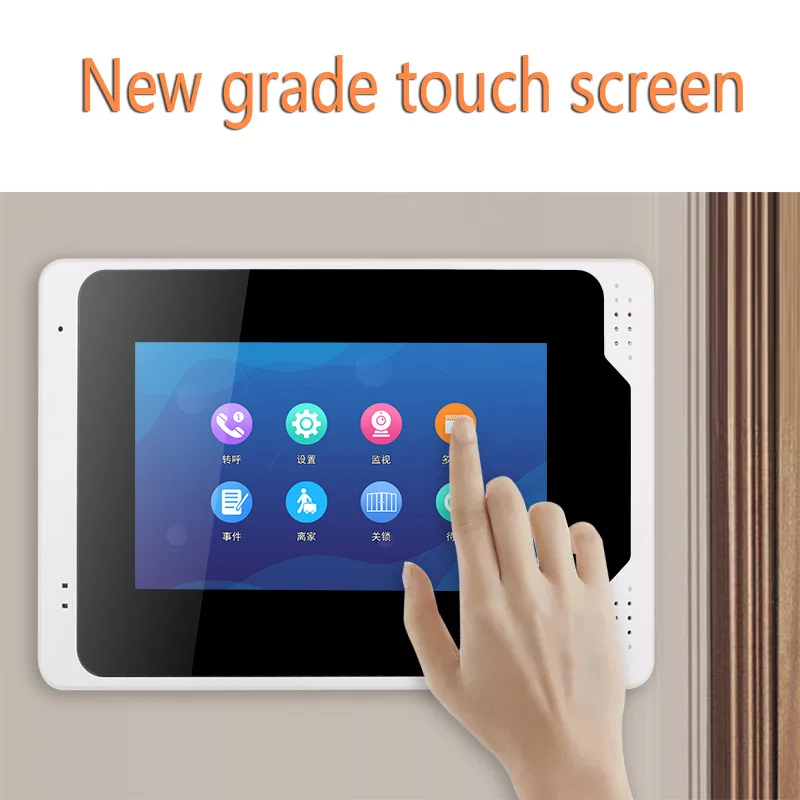 Tuya Smart Home Video Intercom System 7 Inches Touch Screen WiFi Door Entry Phone Access with 1080P Wired Doorbell Camera