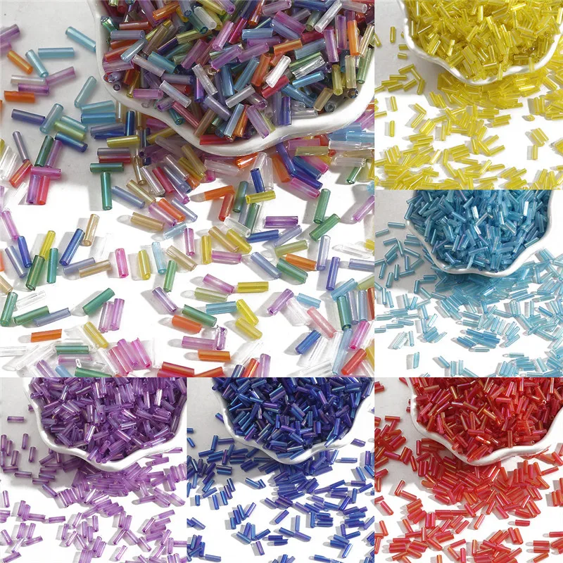 2x7mm 300pcs/lot Austria Rice Shaped Crystal Beads Tube Glass Seed Beads Loose Spacer Beads For Jewelry Making DIY Accessories
