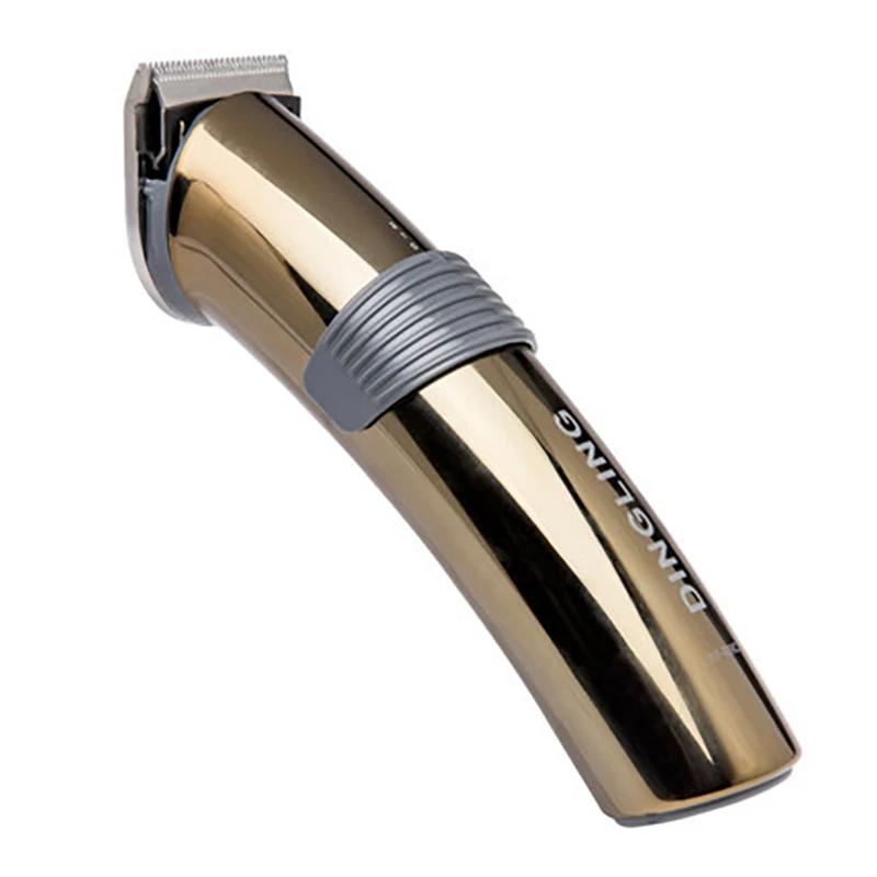 AIKIN dingling RF-609C الذهب اللون الكهربائية الشعر المتقلب المنزل استخدام مقص الشعر قابلة للشحن آلة قطع الشعر للعائلة 220 فولت