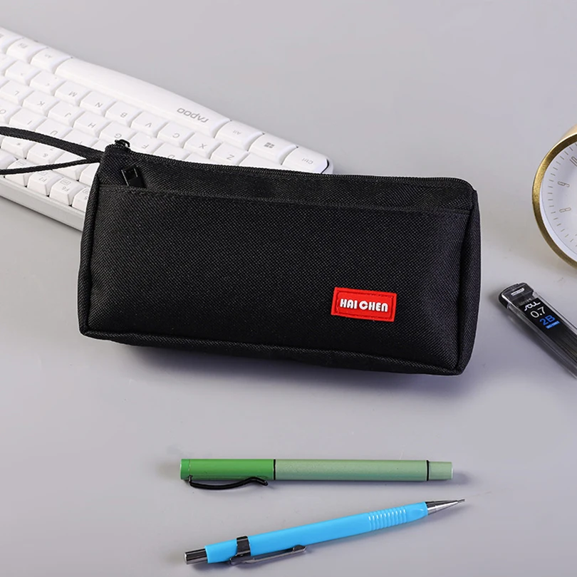 Pencil Case Black Estuche School Supplies Pencil Pouch Trousse Scolaire Stationery Estuche Escolar Piornik School Pencil Cases