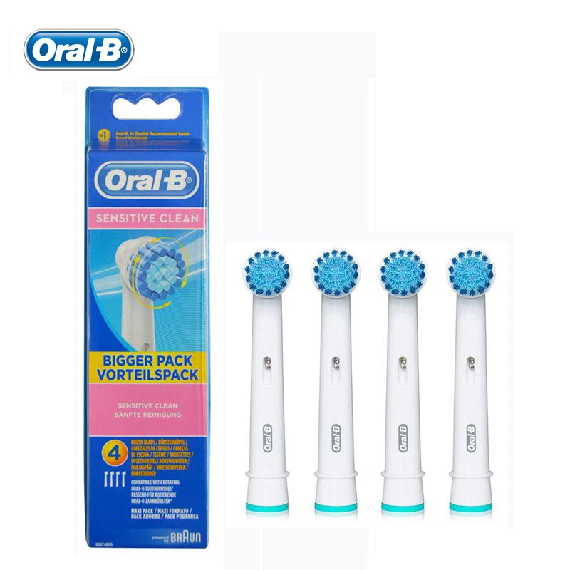 Oral B EB17เปลี่ยนหัวแปรงสีฟันขนนุ่มสำหรับ Gum Care Pains แผ่นลบ Sensitive Clean ผู้ใหญ่ฟัน Deep Clean