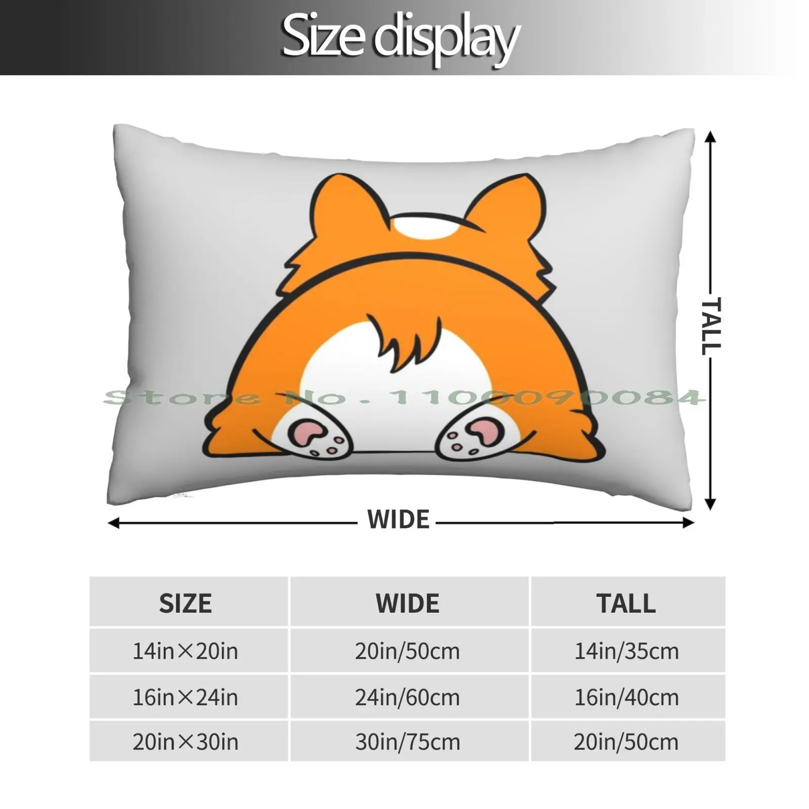 Corgi Butt Pillow Case 20x30 50*75 Sofa Bedroom Kraken Hockey Hockey Fan Hockey Life Beast Krakhead Hockey Club Sea Monster