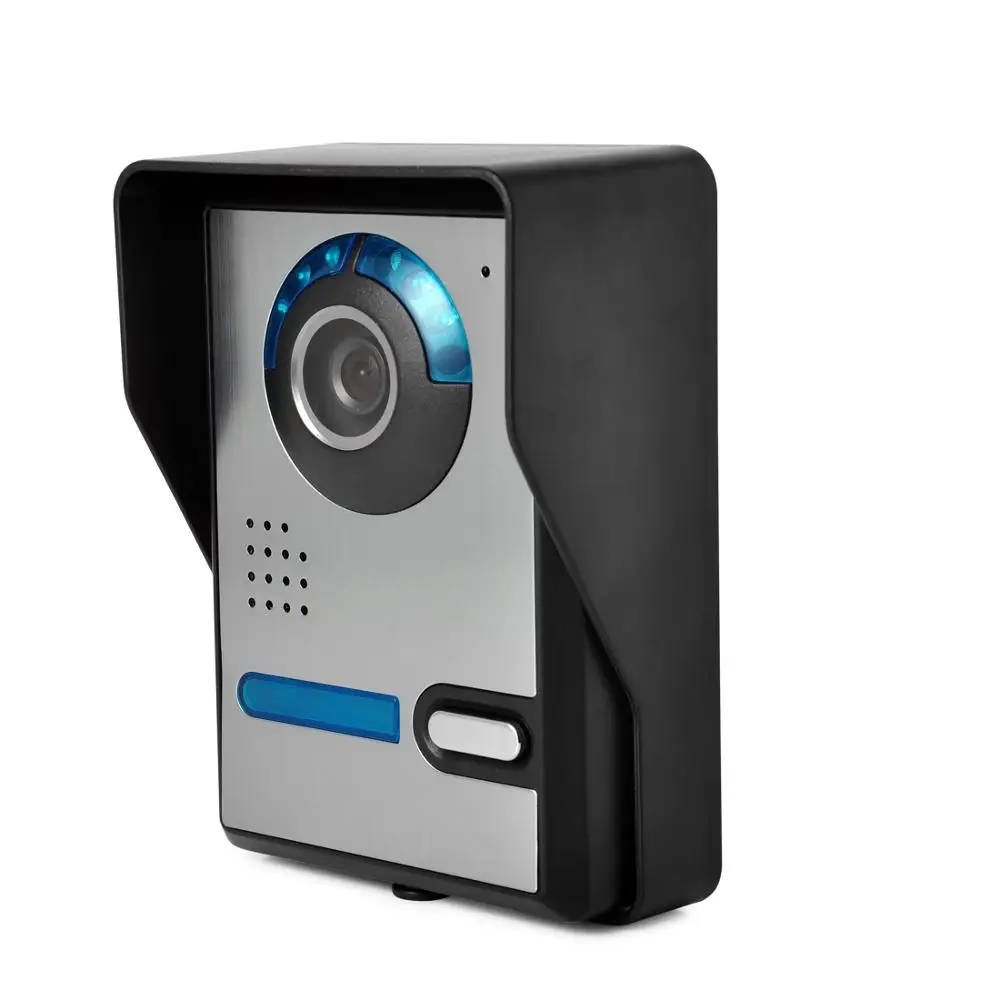 7 Inch Color Video Doorbell Wired Intercom System Kit Adjustable Viewing Angle Apartment Doorphone Camera for Home Security