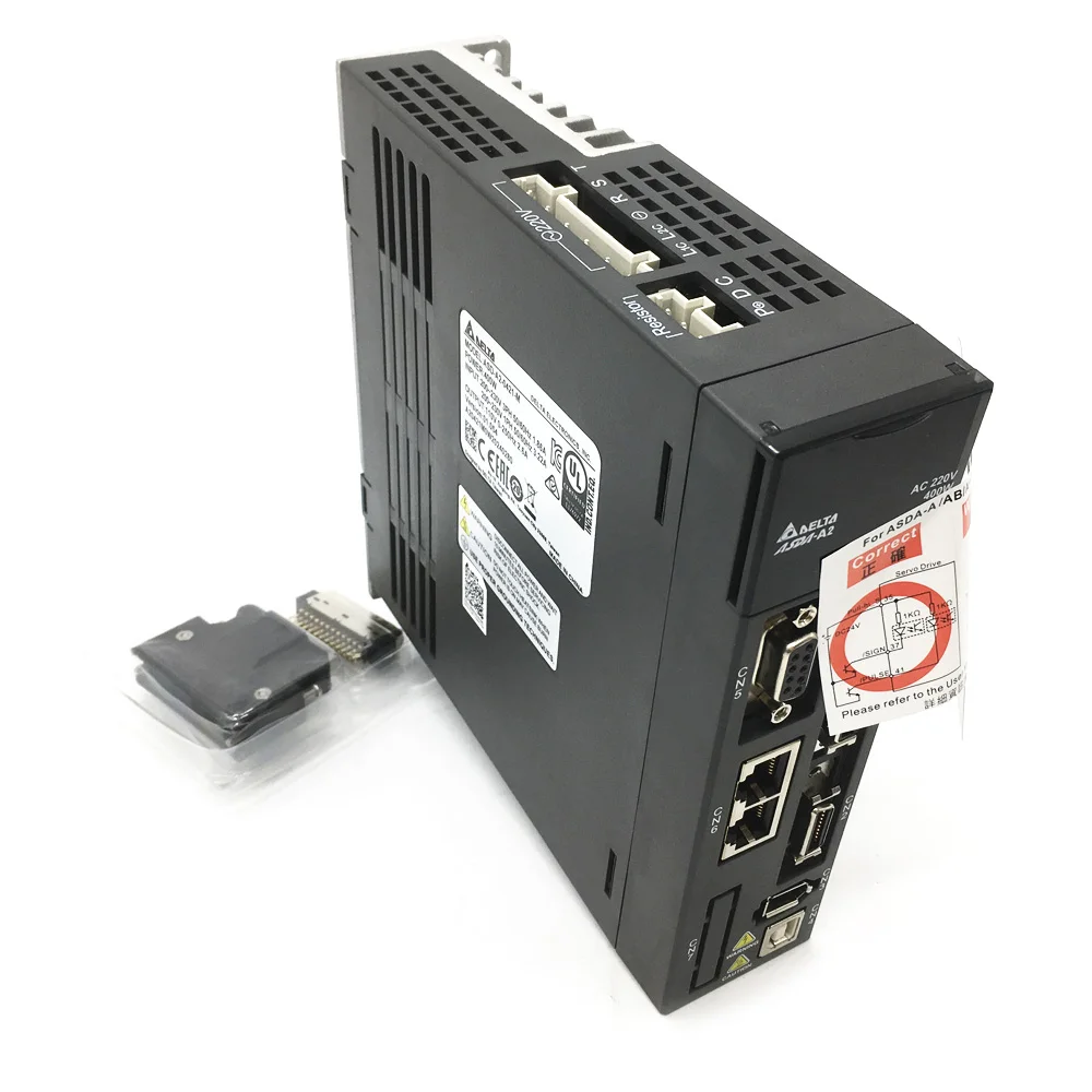 Deltatorkolat 200W Váltóáram servo vezető ASD-A2-0221-U, ASD-A2-0221-E, ASD-A2-0221-F, ASD-A2-0221-M, E-CAM, ethercat, DMCNET, RS-485, canopen, DI Szállítási díj