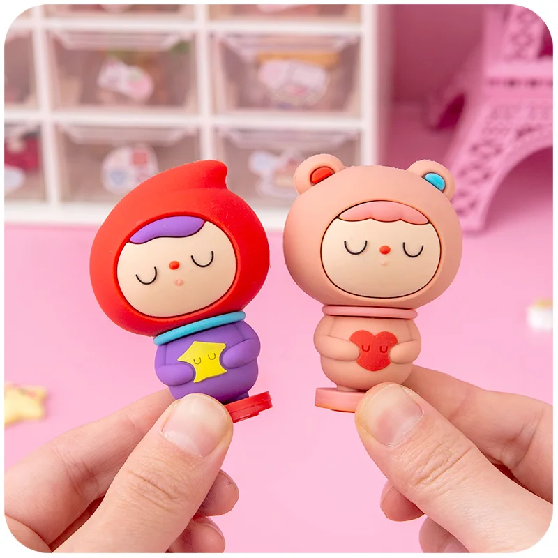 Kawaii girl heart small seal cute sleeping baby blind box net red stationery fairy fairy stationery mystery box round seal