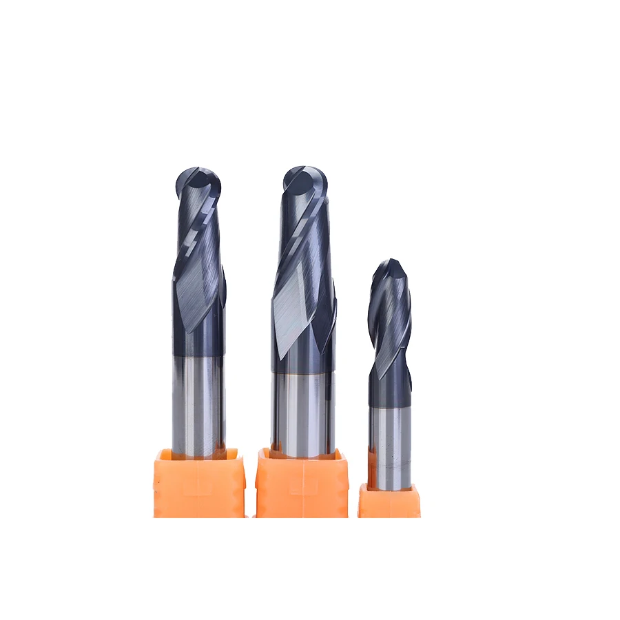 UCHEER 1pc 4/6mm 2 Blade HRC45 Ball Nose End Mill Tungsten Carbide Milling Cutter Alloy Coating CNC machine Tools