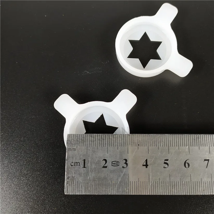 3 in 1 Fancy Hexagram Modelling Caps Spare Parts for Soft Ice Cream Machine Plastic Nozzle Lids Accessories 29mm Inner Diameter