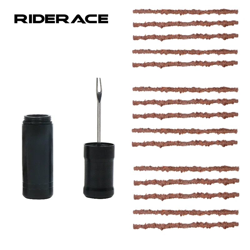 Bicycle Tire Repair Tools Rubber Strip Bike Tyre Drill MTB Road Bike Tubeless Tool Urgent Glue Free Repair Rubber Stripes Set