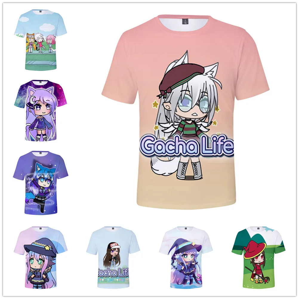 男の子と女の子のための3DプリントTシャツ,ファッショナブルなTシャツ,カジュアルな漫画のTシャツ