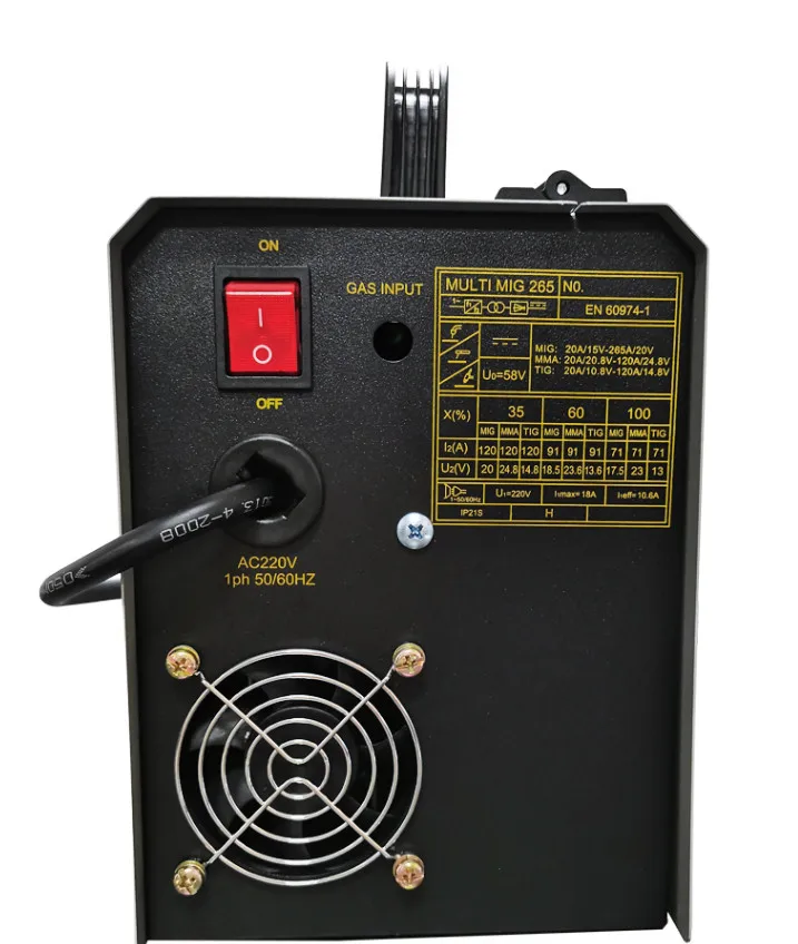 Máquina de solda semiautomática com blindagem dupla sem ar, dióxido de carbono, 220v, elétrica doméstica
