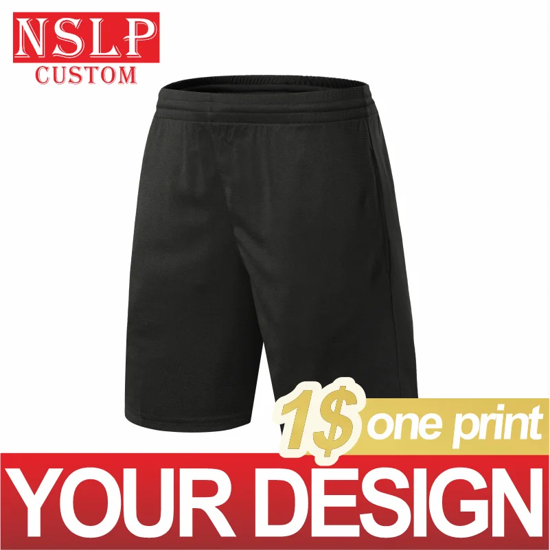 

NSLP European Yards Summer Black Breathable and Quick-drying Sports Shorts Gym Workout Shorts Custom Your Personality Clothing