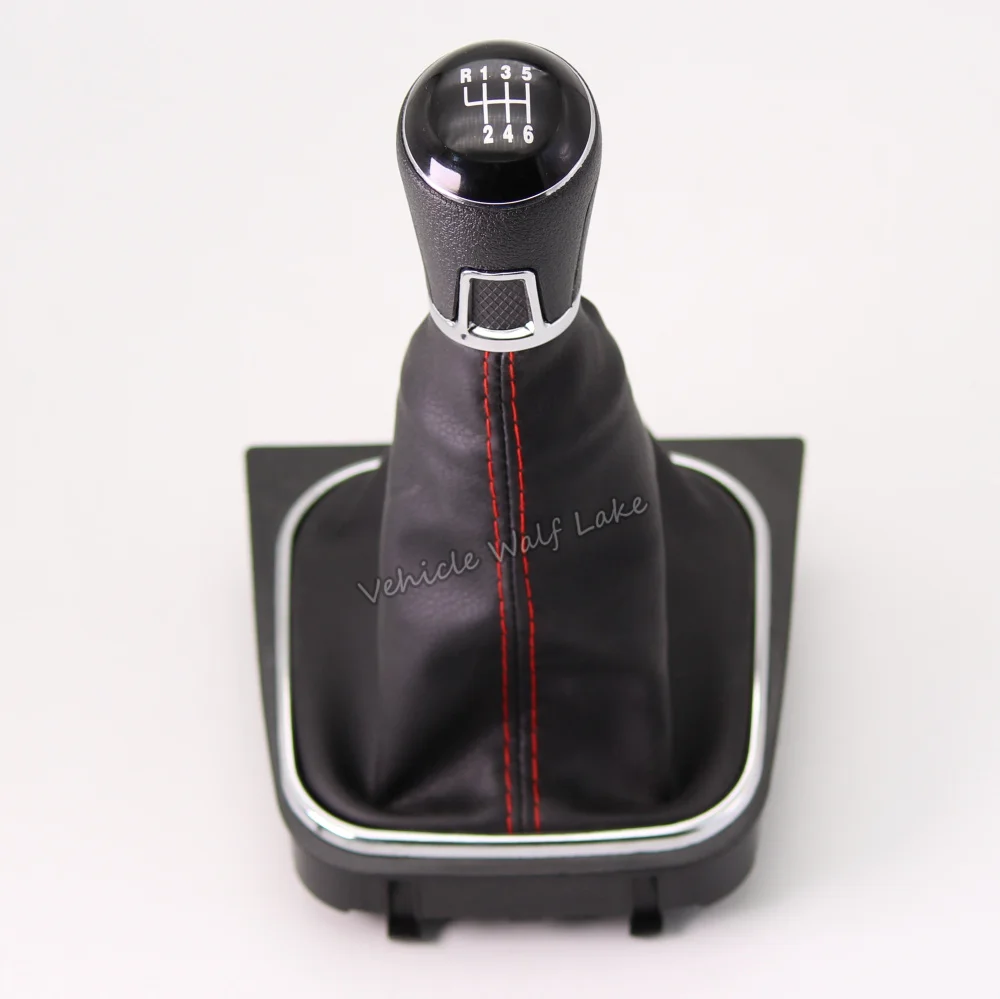 For VW EOS 2006 2007 2008 2009 2010 2011 Car-Stying 6 Speed Car Gear Stick Level Shift Knob With PU Leather Boot