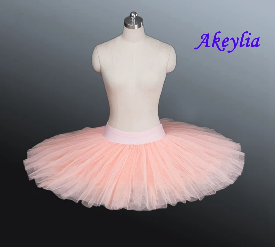 Firm Tulle Black Professional Half Ballet Tutu Professional Ballet Tutus Pancake Practice Rehearsal Platter Ballet Half Tutus