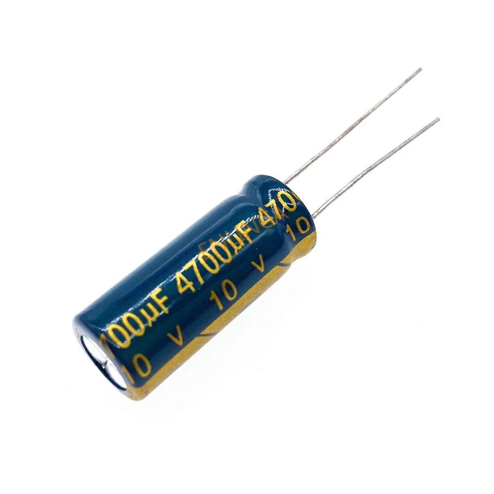 6ชิ้น/ล็อต P61 10V 4700UF ต่ำ/ความต้านทานความถี่อลูมิเนียม Electrolytic Capacitor ขนาด10X25 10V 4700UF 20%