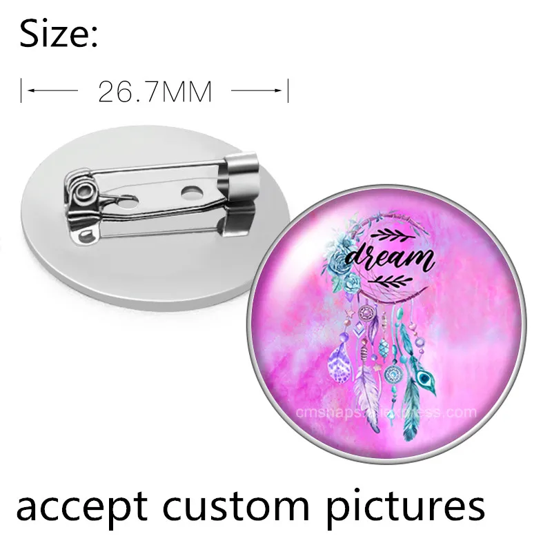 Autism Awareness Puzzle pieces Ribbon Photo Glass cabochon Brooch pinback button Bag Clothes Denim Jeans Lapel Pin Badge Jewelry