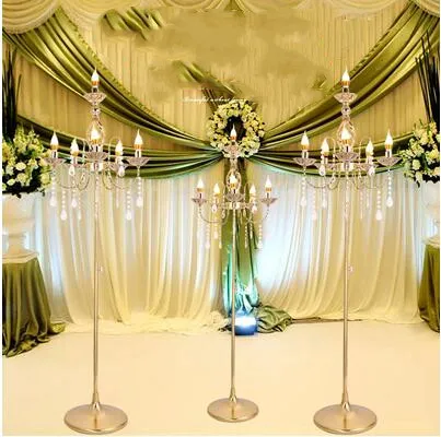 New wedding crystal chandelier, iron art electroplating stage ceremony Pavilion Decoration props, wedding street light