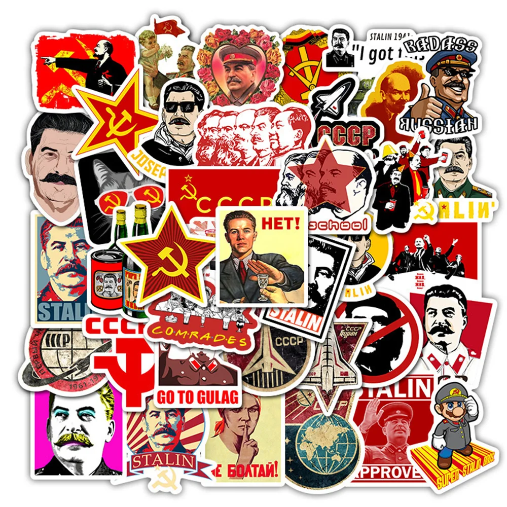 10/30/50PCS Stalin Soviet Graffiti Stickers Luggage Skateboard Classic Toys Laptop History Series cccp Stickers Wholesale