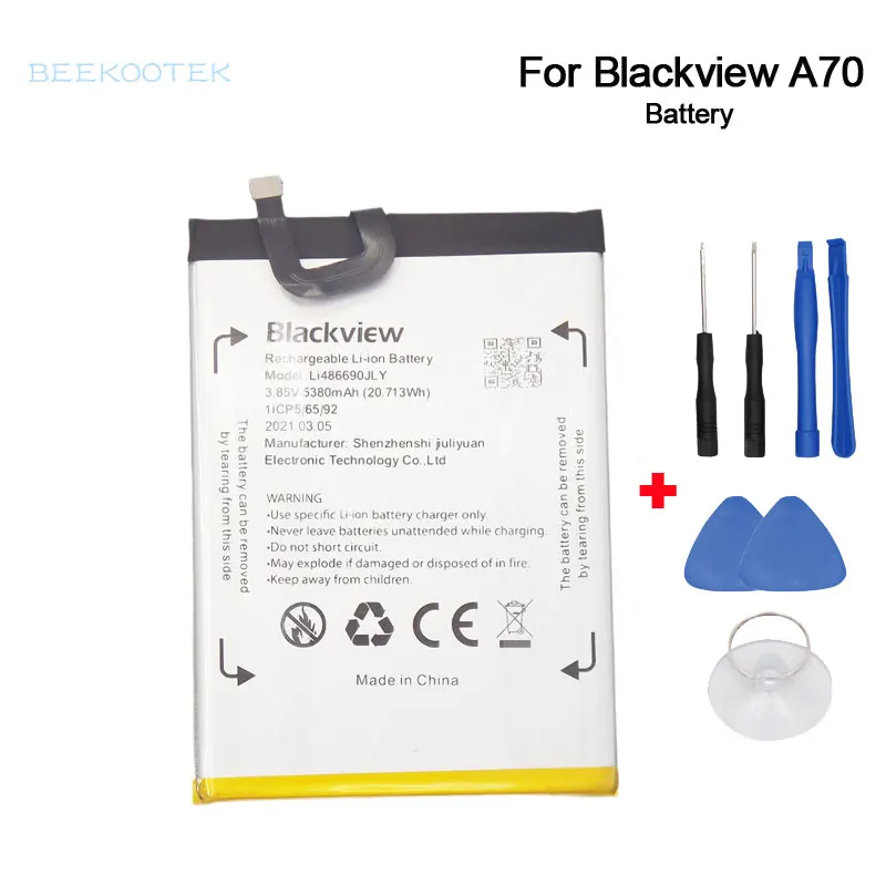 

New Original Blackview A70 Mobile Phone Battery Repair Parts Accessories For Blackview A70 Android 11 6.517 inch Smartphone