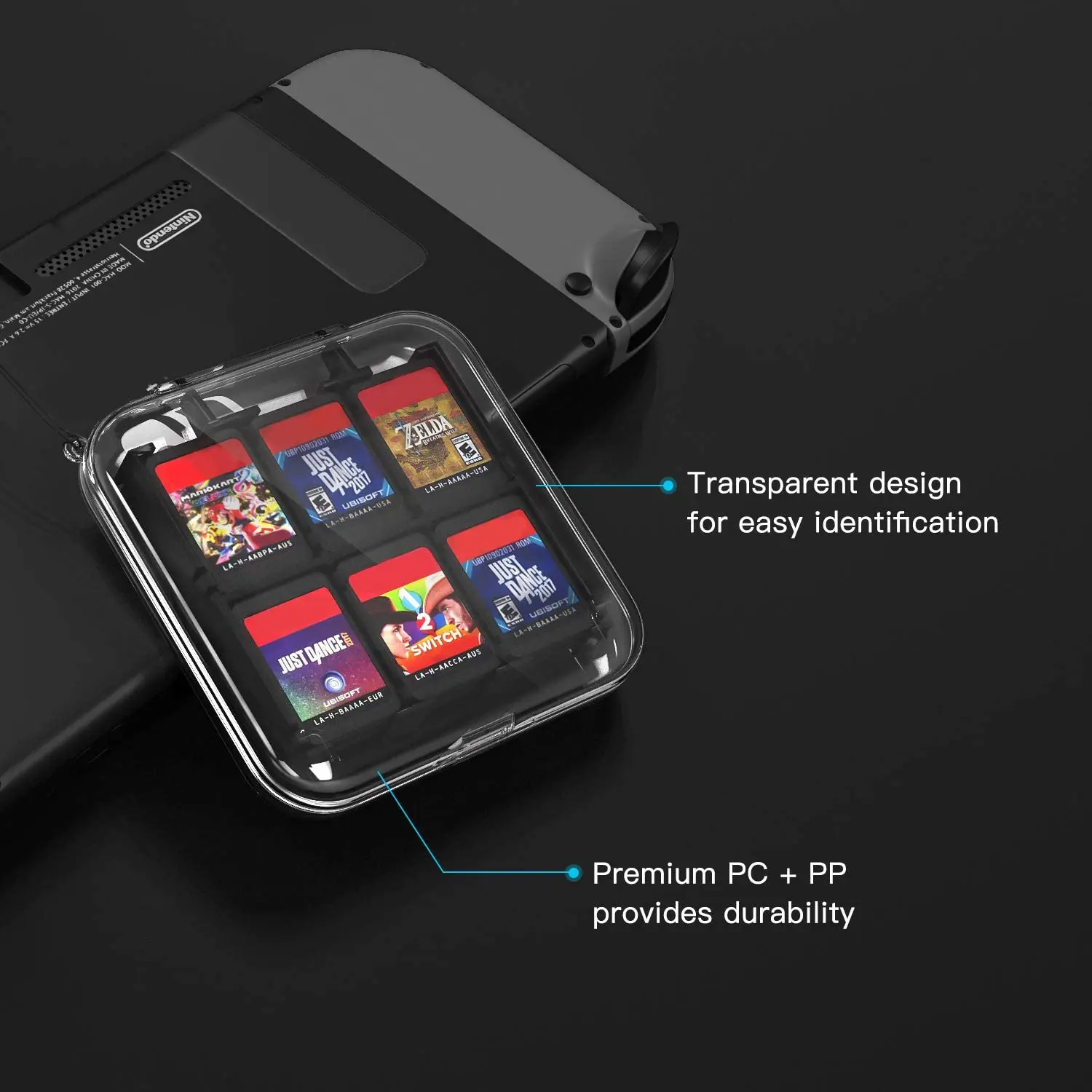 هارد شل بطاقة الألعاب صندوق واقية للصدمات خرطوشة حامل حمل حقيبة للتخزين لنينتندو سويتش/سويتش لايت