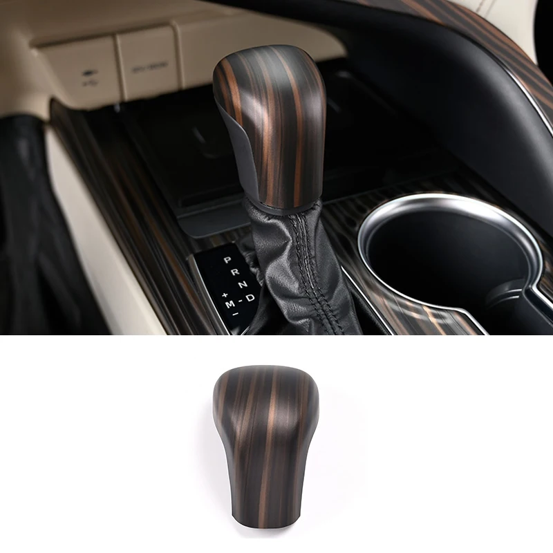 Car Interior Peach Wood Decoration Sticker Center Console Gear Shift Box Panel Cover Trim For TOYOTA CAMRY 2018-2020 Panel Frame