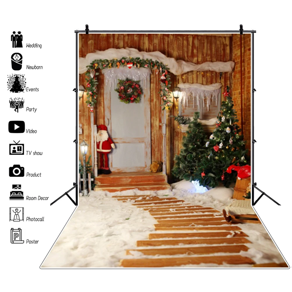 Laeacco-冬の背景,熱帯の木,写真の背景,クリスマスパーティーの装飾,写真スタジオ