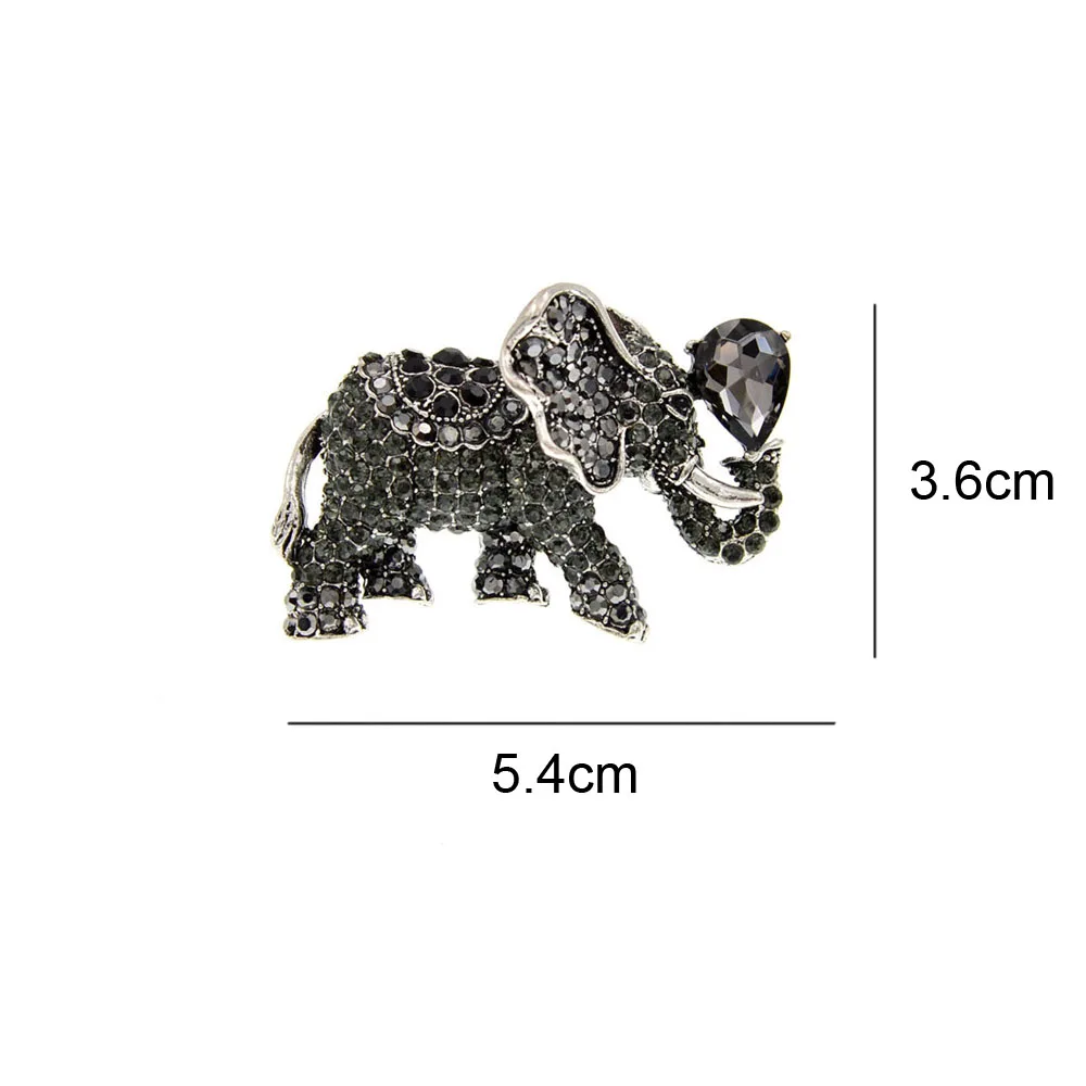 CINDY XIANG Rhinestone Elephant Brooches For Women Vintage Animal Pin 6 Colors Avaibale New Design High Quality 2021