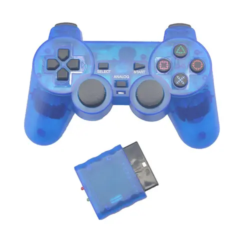 Transparent Color  Wireless Gamepad For PS2  2.4G Vibration Joystick Blutooth Controller compatible For Playstation 2 Joypad