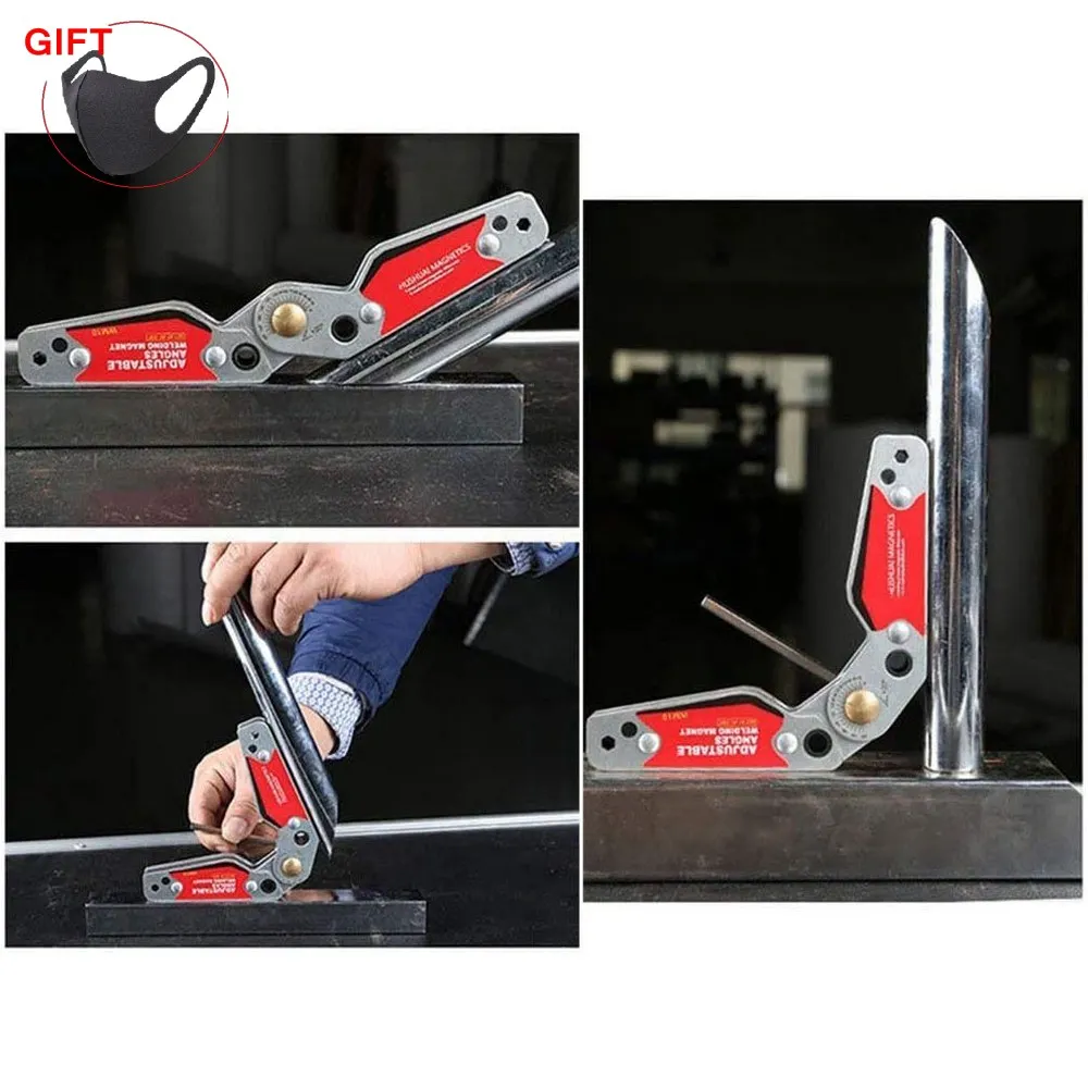 Imagem -04 - Strong Magnetic Welding Corner Clamp Kit Welding Magnet Holder Fixture Corner Tool Ângulo Ajustável 20 °200 °