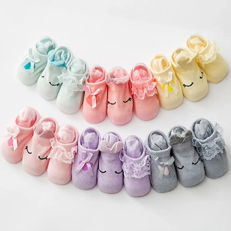 Newborn Socks Female Antiskid Boneless Baby Shoe Socks Anti-slip Toddler Girl Shoes New Baby Firstwalker