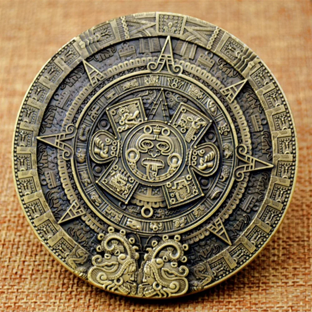 Mayan AZTEC CALENDAR souvenirs predict commemorative coins art collection gifts commemorative coins collections interesting