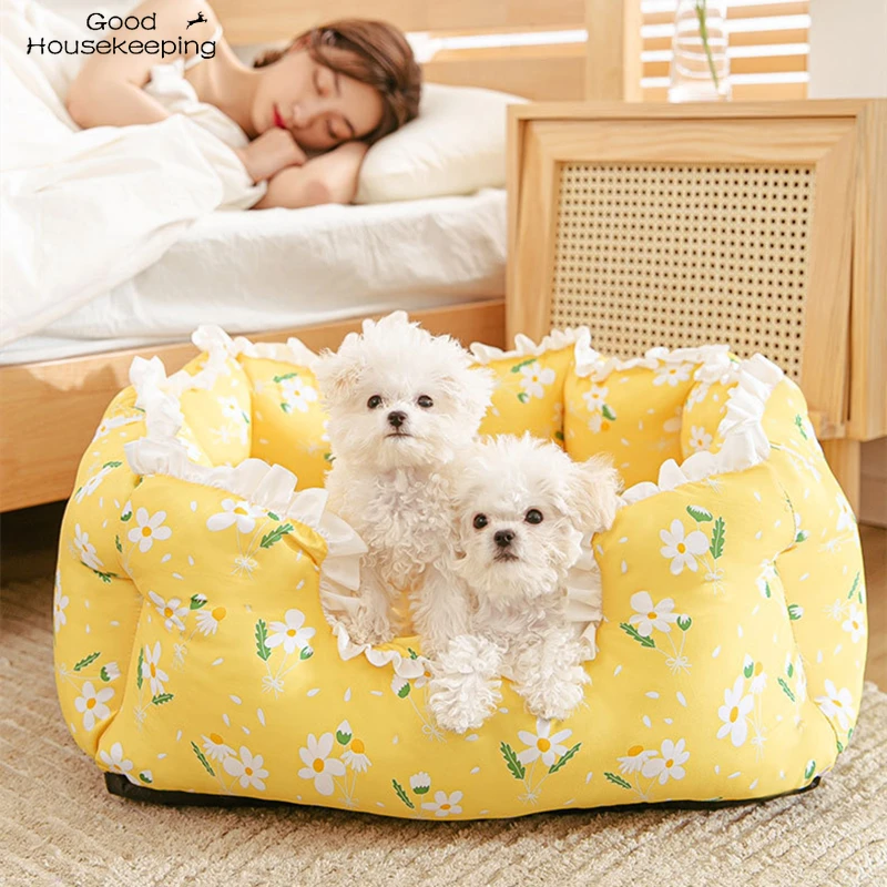 Summer Cat Bed House Kennel Dog Bed Dog Rug Cats Bed Small Dog House Cushion Sofa Bed Cat House Pet Bed  Pet Tent