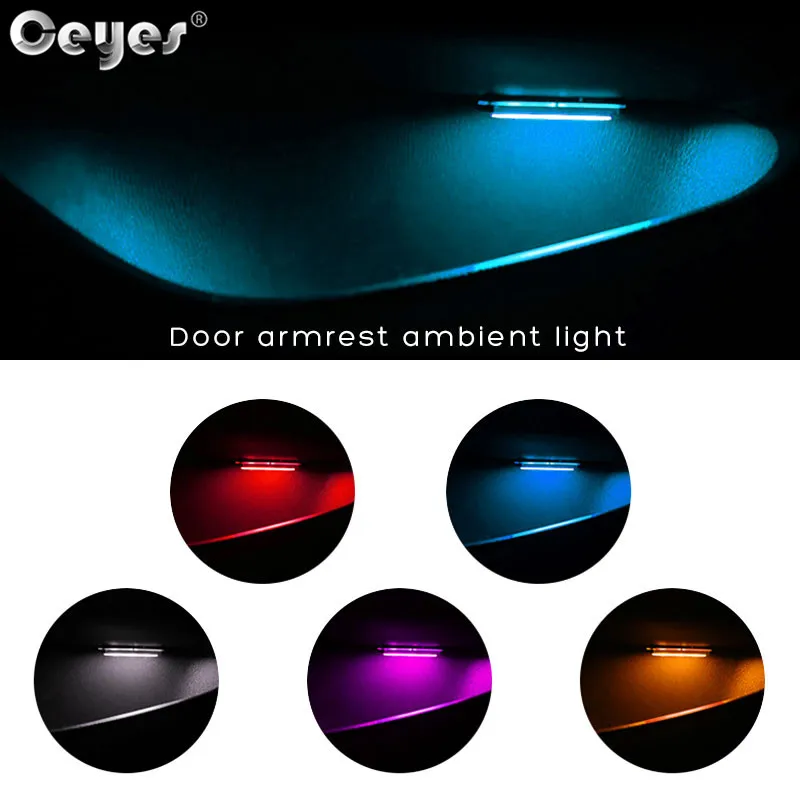 Mini Car Door Bowl decoration Light 12V Auto Interior Atmosphere Welcome Lamp Low Power Colorful LED Strip for BMW Audi All Car