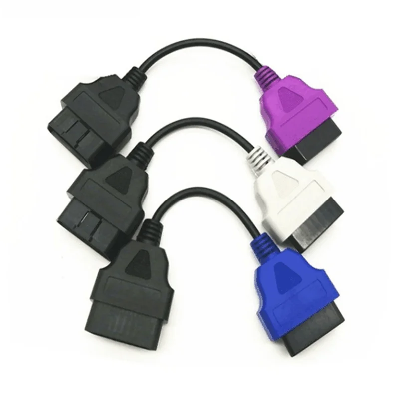 Conector de escáner de coche OBD 2 duradero, Cable adaptador de diagnóstico MultiECUScan para escaneo multiecu para Fiat, escaneo ECU, 6 colores