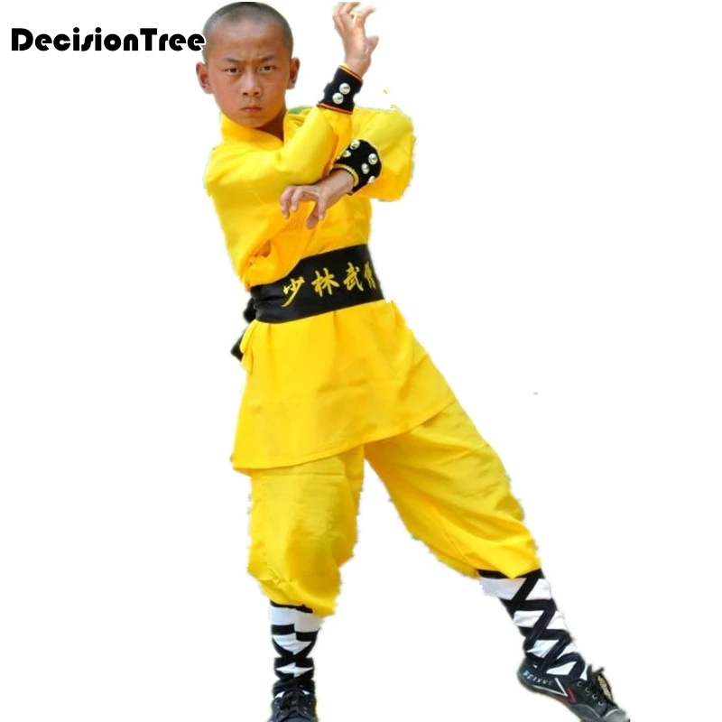 2023 kids men boys kick boxing uniforms shaolin martial arts sets chinese kungfu traditional wushu suits performance customes