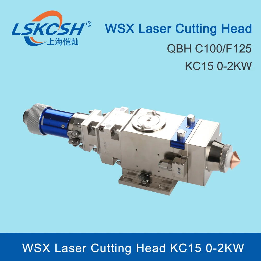 LSKCSH WSX Original 0-2KW QBH Fiber Laser Cutting Head Manual KC15 Fiber Laser Cutting Head F100/125mm