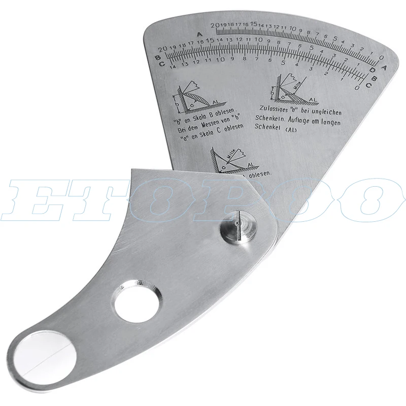 Sector Welding Gauge Fan Shape Welding Gauge Angle Height Test Ruler Welding Inspection Gage