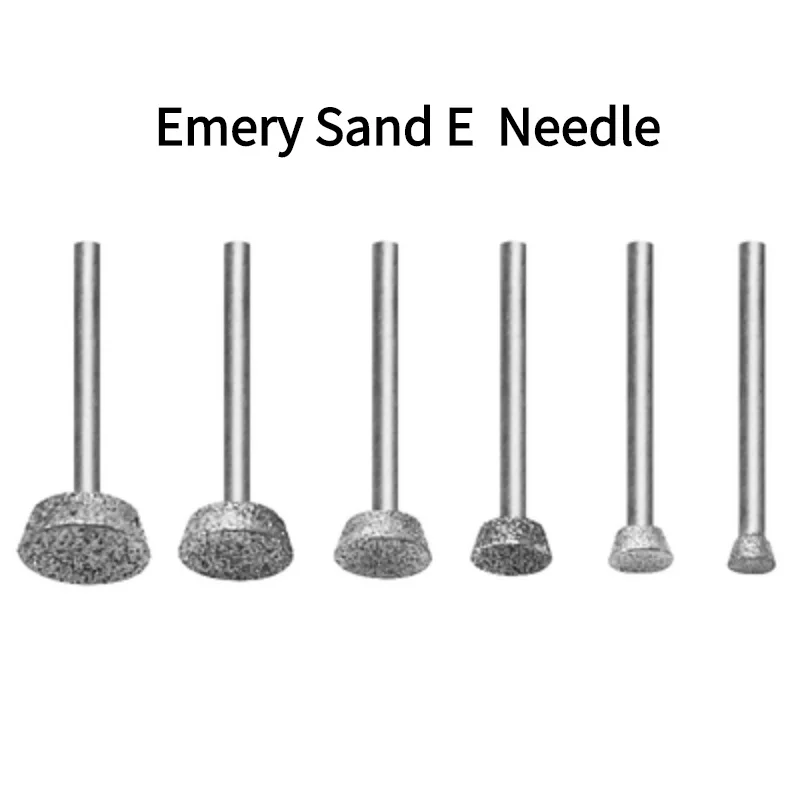 5 PCS E Type  Emery Grinding Head /Emery Grinding Needle /jade Carving Emery Jadeite Original Stone Grinding and Peeling Tool