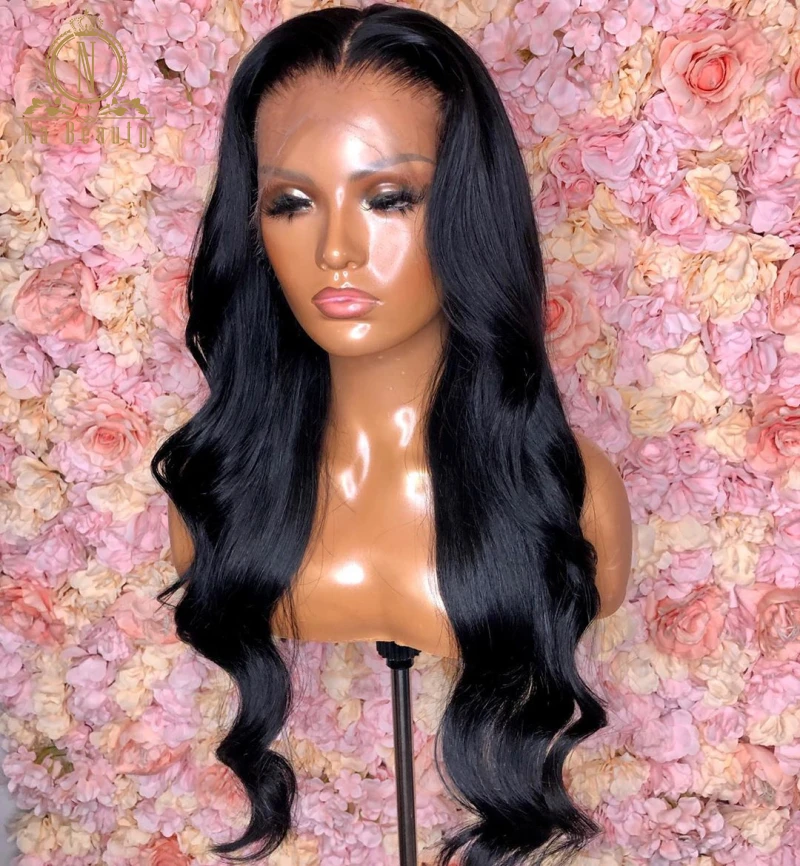Body Wave  Lace Human Hair Wigs Pre Plucked HD Transparent 13x1 T Part Lace Wig Bleached Knots For Black Women Nabeauty image 4
