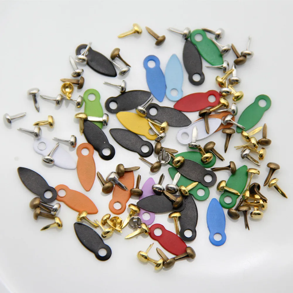 30pc 4.5mm Brads And 30pc Rotating Buttons Brads For Photo Album Frame Locks Scrapbooking Embellishment Fastener Brads DIY Craft