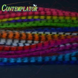 12colors Assorted Black Barred Minnow Fiber Fly Tying Materials Ultra Thin Smooth Stripe Hairs Streamers Bass Steelhead Trout