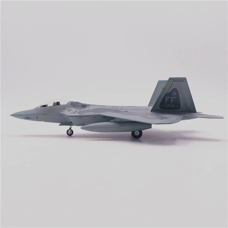 1/100 Scale U.S. F22 First Fighter Wing F-22 Raptor Stealth Diecast Aircraft Model Simulation Finished Decoration