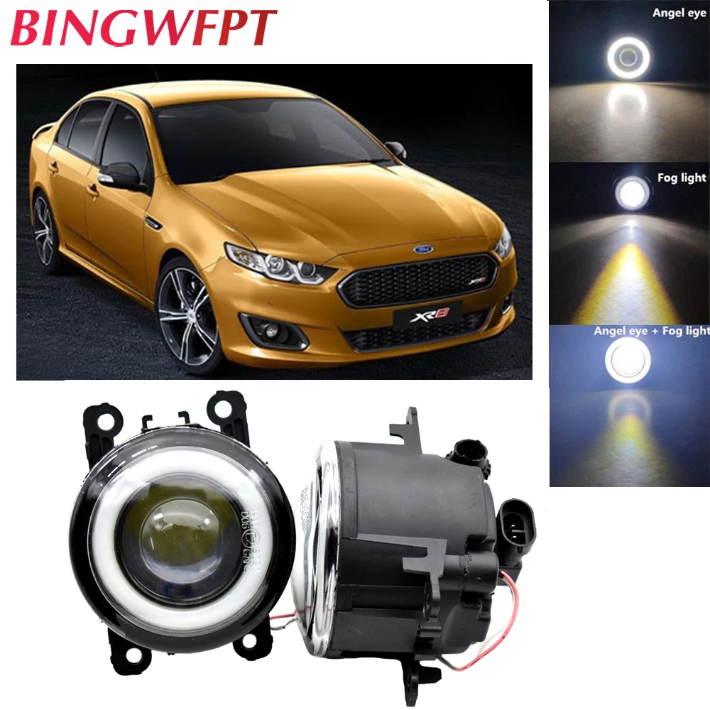 2 X LED Fog Light with Angel Eye For Ford Falcon Estate BF 2005-2008 For Ford Falcon Saloon BF 2005-2008