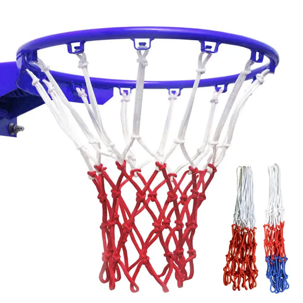 

Color Block All-Weather Heavy Duty Professional Basketball Hoop Net Anti Whip Indoor Outdoor Replacement Basketball Net