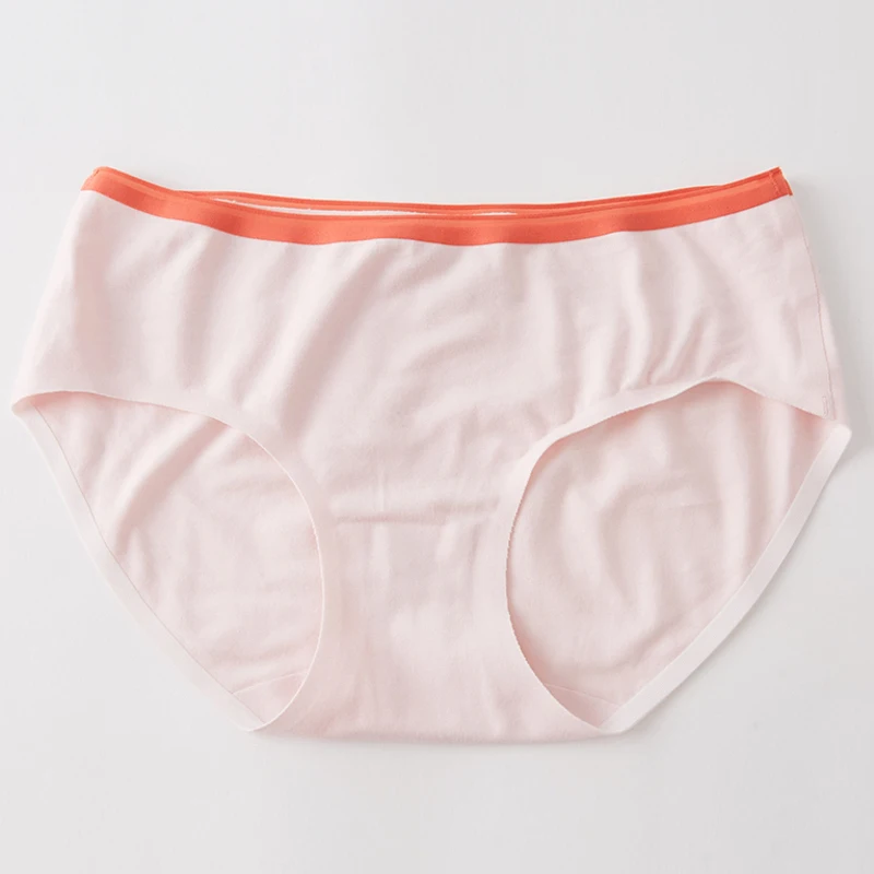 Metersbonwe-Monochromatic Cotton Panties for Women, Comfort Underwear, Skin-Friendly Briefs, Low-Rise Panty, Intimate, 2 PCs/Lot